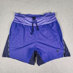 Superdry Run Premium Shorts Mens Size XL 32x6 Purple Drawstring Back Zip Pocket
